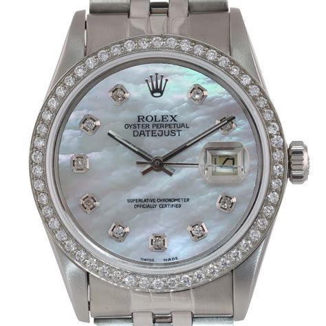 ladies rolex factory diamond bezel|rolex women's datejust diamond bezel.